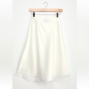 Lulu’s “What a Darling” White Organza Midi Skirt, size S / NWT